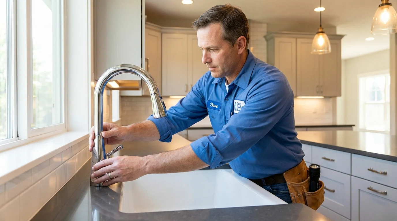 Kitchen faucet installation by Johns Plumbing LLC in Tyler